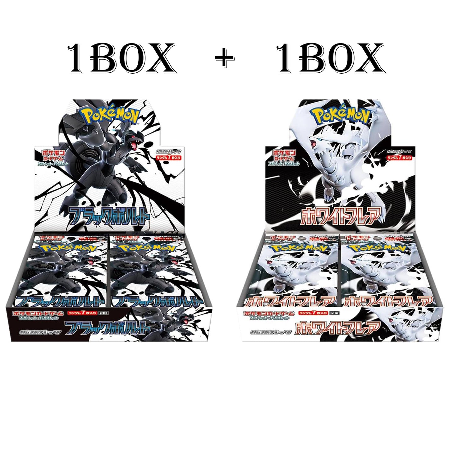 Pokemon Card Black Bolt and White Flare Set booster box sv11B & sv11W Japanese Version