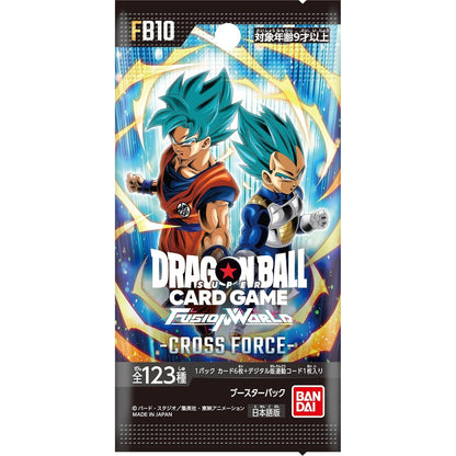 DRAGON BALL SUPER CARD GAME FUSION WORLD FB-10 CROSS FORCE BOOSTER PACK BOX Japanese version